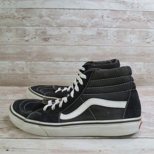 Vans Shoes Mens 8 Black Athletic Skate Sk8 Hi Sneaker High Top Lace Up Sneaker *